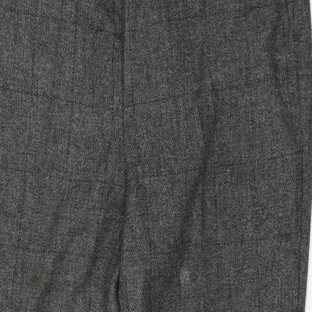 Bookster Mens Grey Check Tweed Trousers  Size 38 L28 in