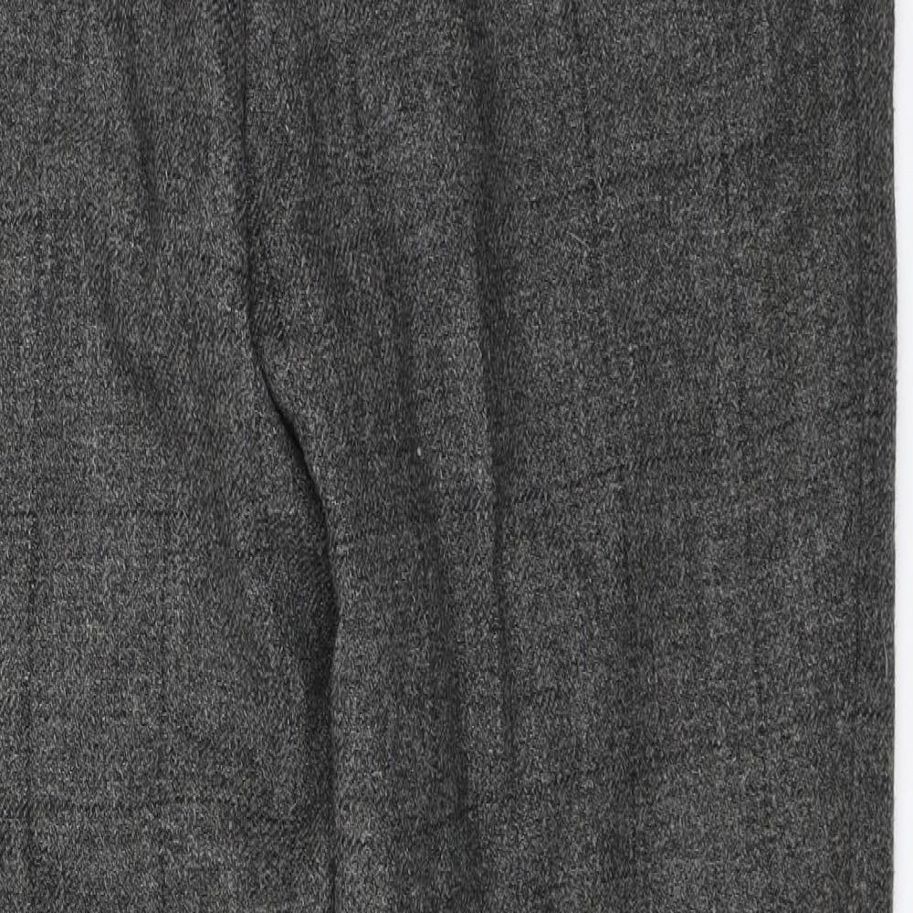 Bookster Mens Grey Check Tweed Trousers  Size 38 L28 in