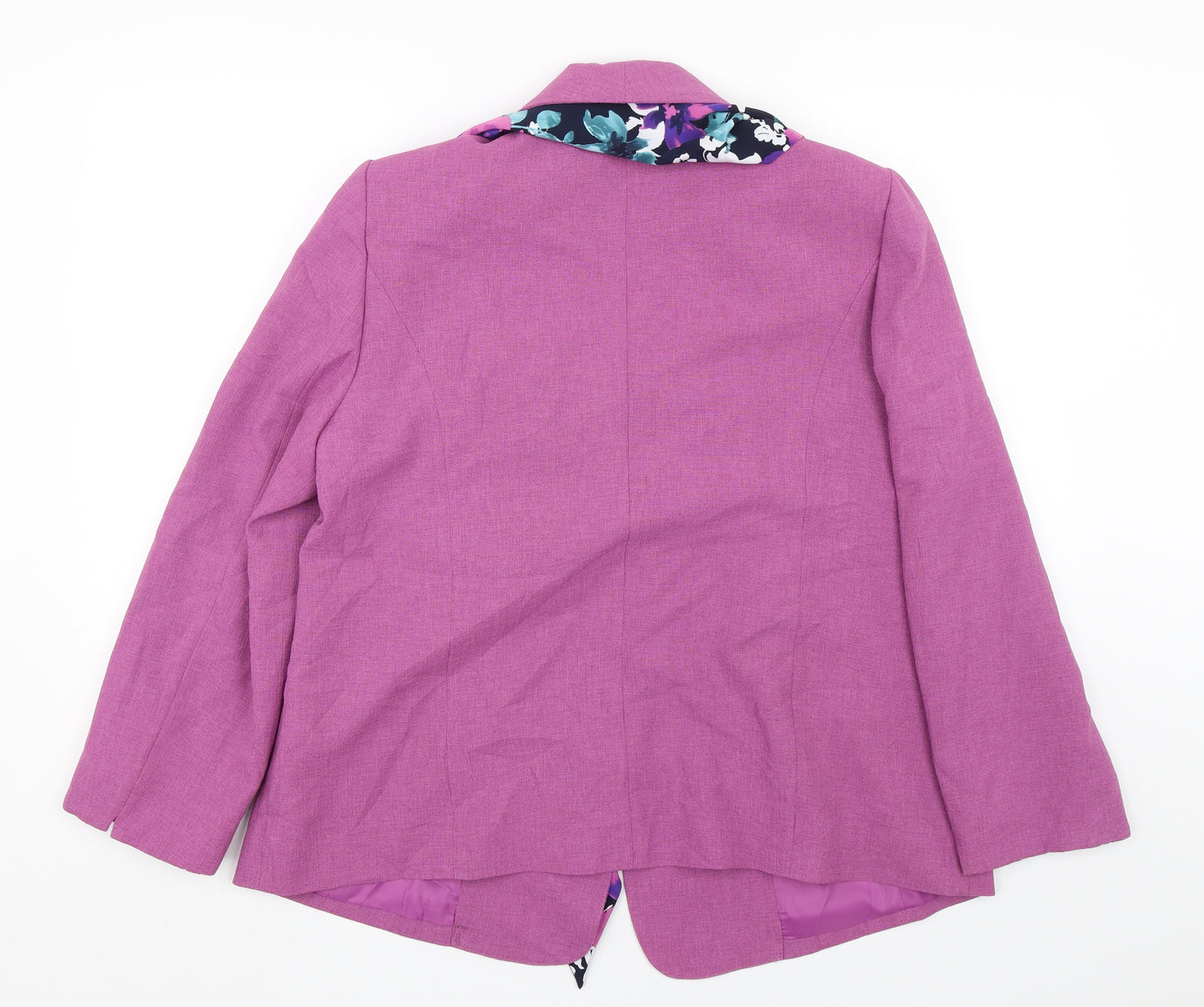 HONOR MILLBURN Womens Purple   Jacket Coat Size 18  - removable scarf