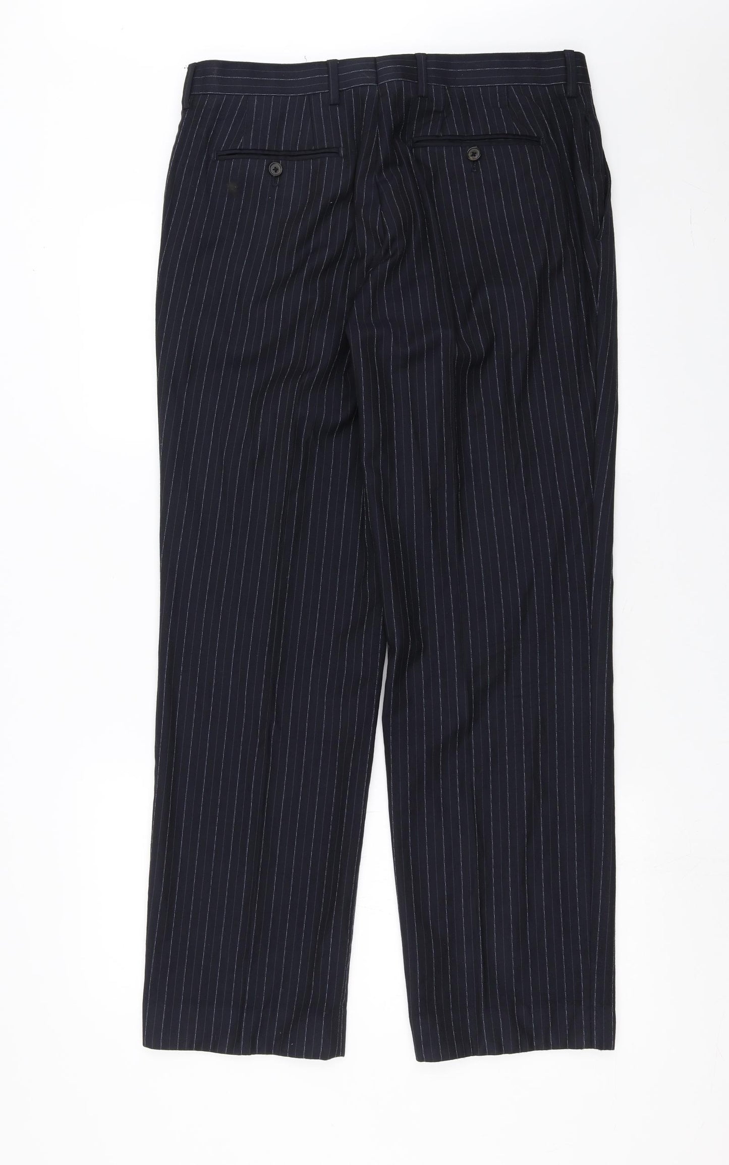 NEXT Mens Blue Striped  Trousers  Size 34 in L31 in