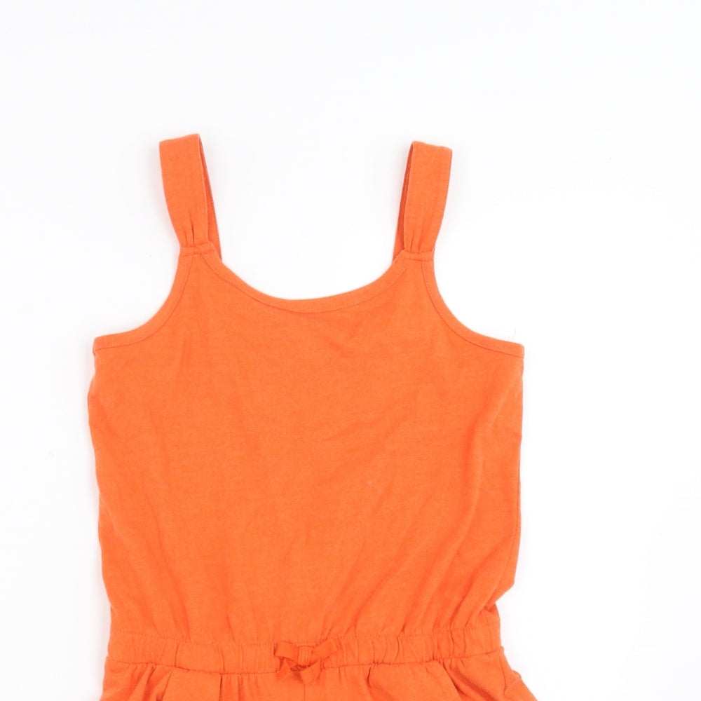 George Girls Orange   Playsuit One-Piece Size 8-9 Years