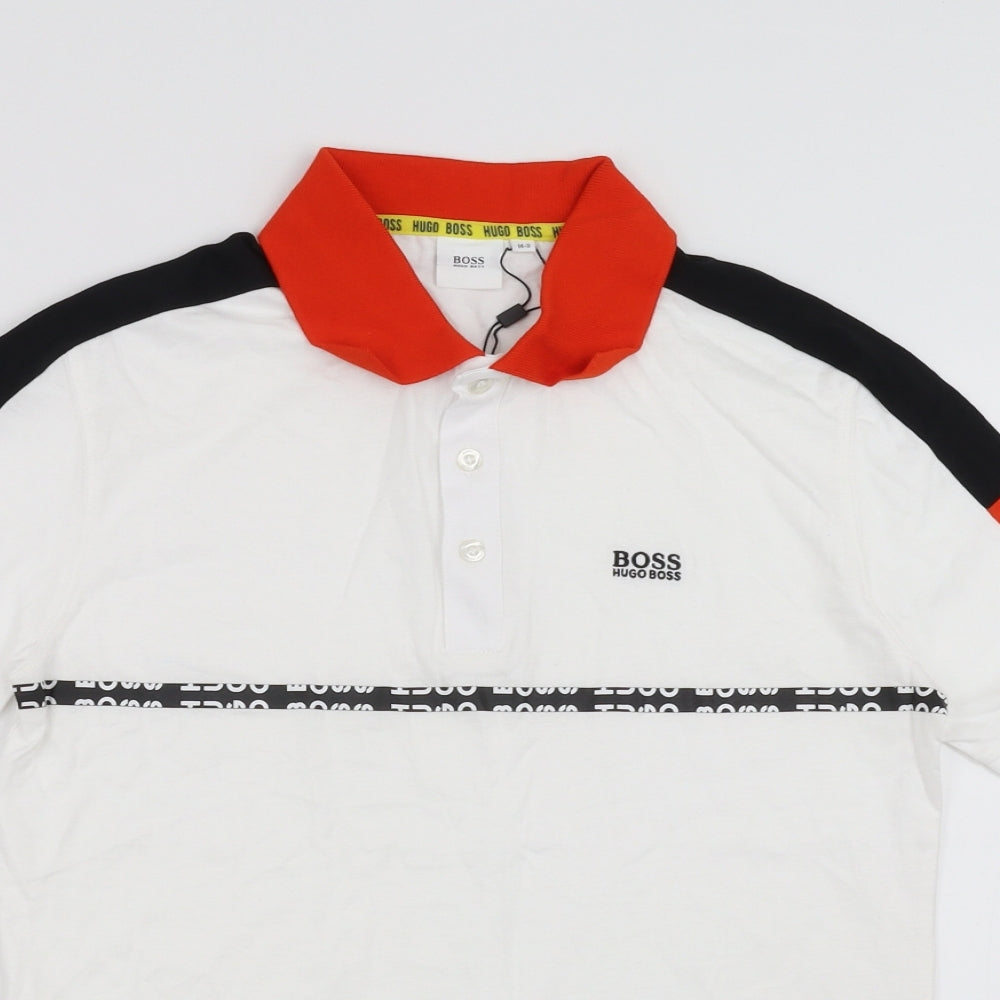 Boss Boys White   Basic Polo Size 14 Years
