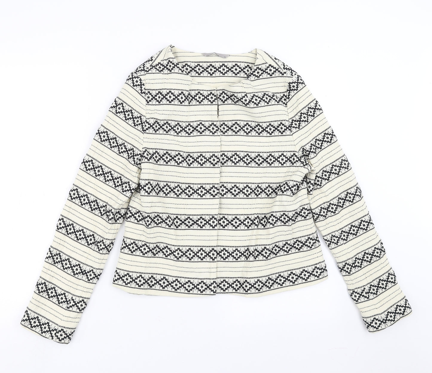 Sainsburys  Womens Ivory Geometric  Jacket  Size 14