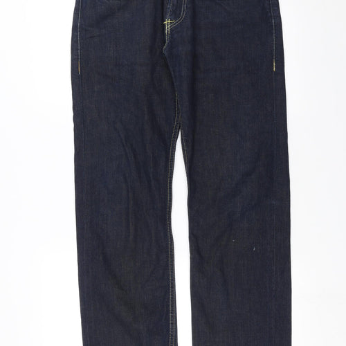LEVIS Mens Blue  Denim Straight Jeans Size 34 in L31 in - 504