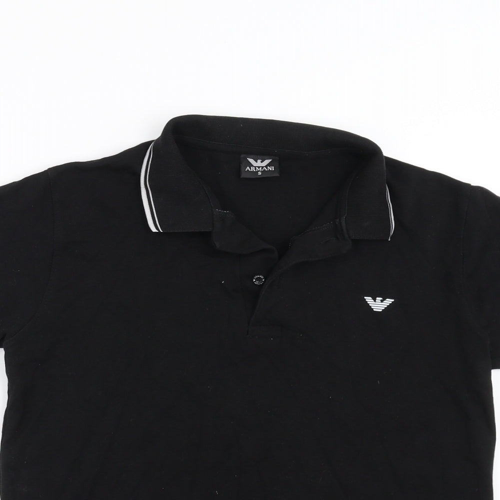 ARMANI Mens Black    Polo Size S