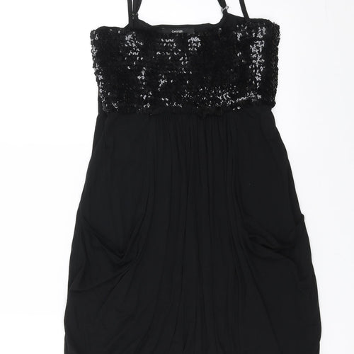 George Womens Black   Camisole Blouse Size 12  - sequins