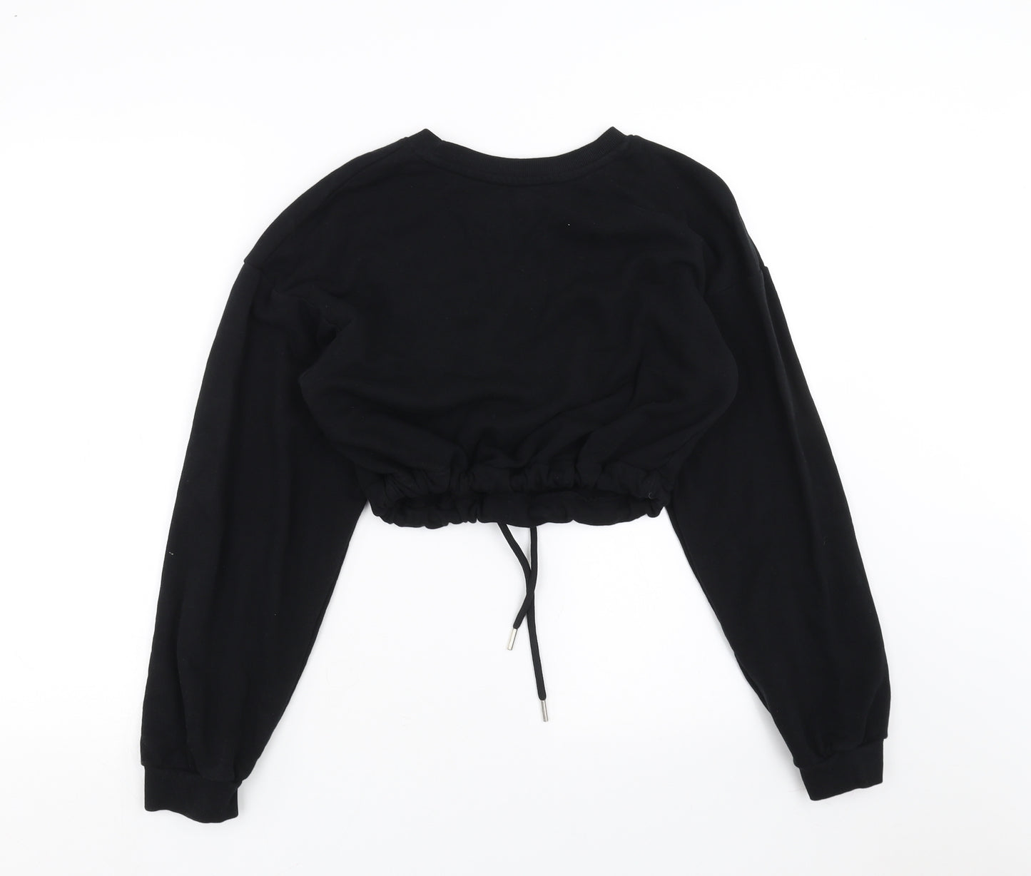 Bershka Womens Black   Pullover Sweatshirt Size M  - cropped