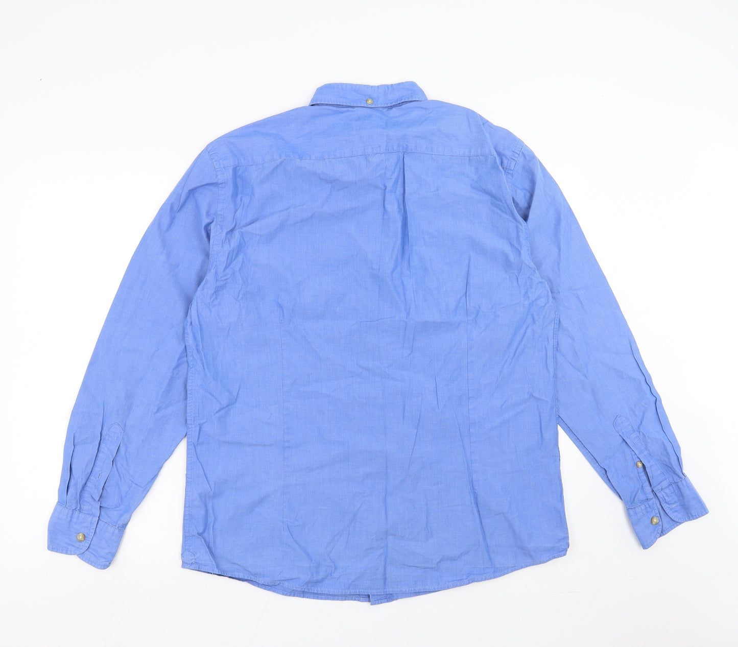 MOSS  Mens Blue    Button-Up Size L