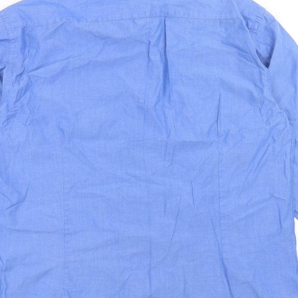 MOSS  Mens Blue    Button-Up Size L