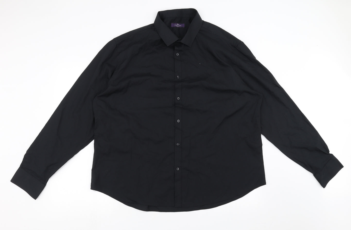 Taylor & Cutter Mens Black    Dress Shirt Size 19