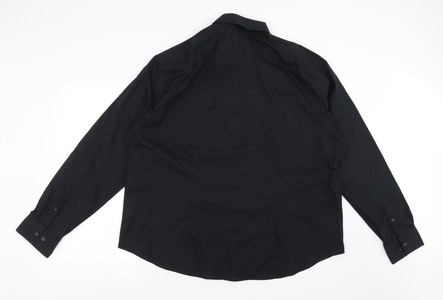 Taylor & Cutter Mens Black    Dress Shirt Size 19