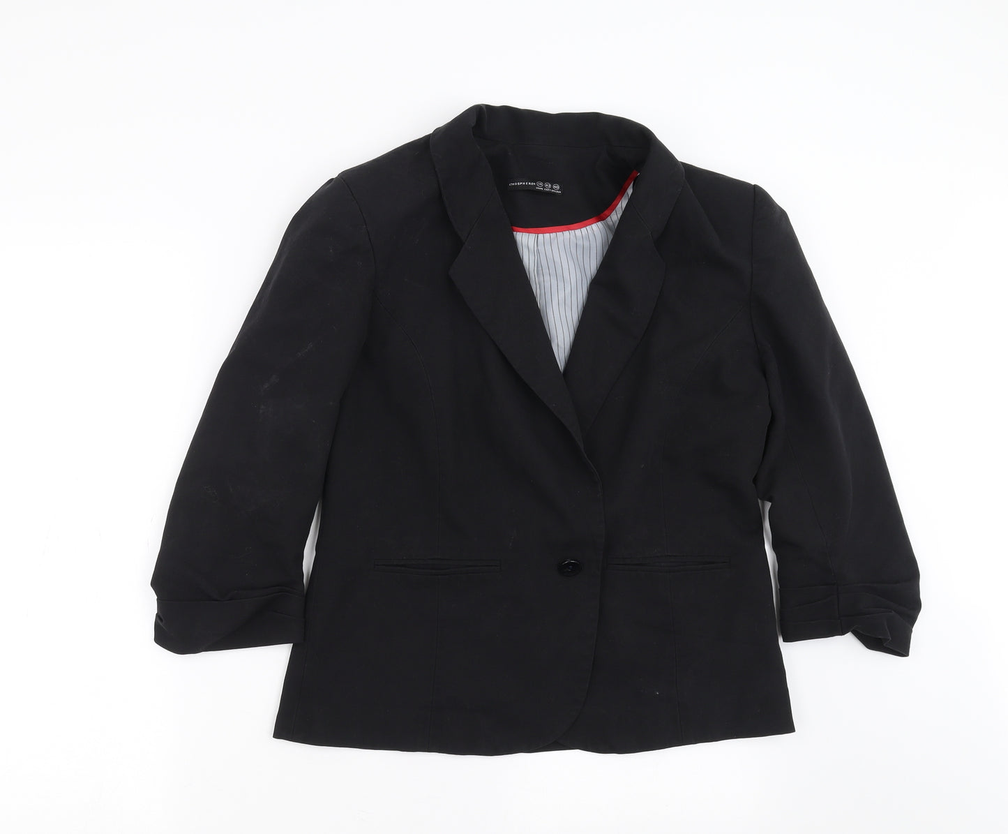Primark Womens Black   Jacket Suit Jacket Size 14