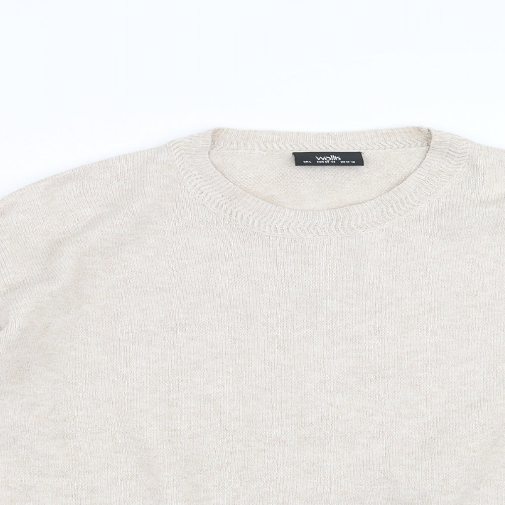Wallis Womens Beige   Pullover Jumper Size L