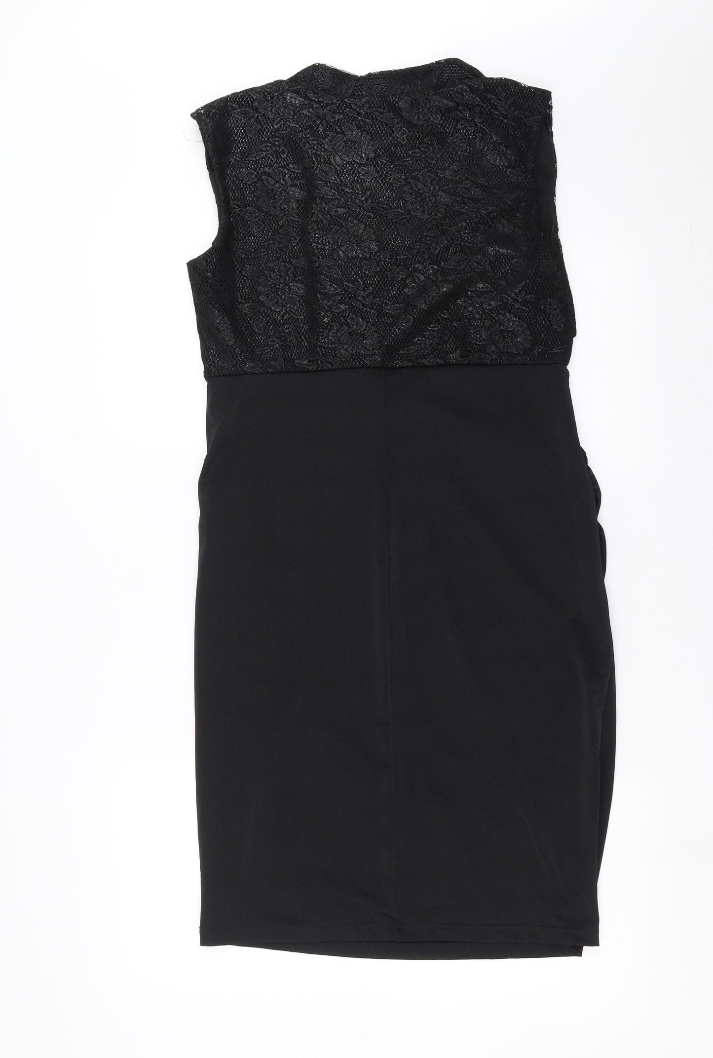 Body Flirt Womens Black Floral  Pencil Dress  Size 12  - Lace Detail