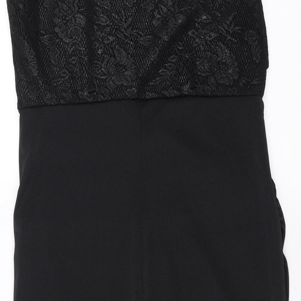 Body Flirt Womens Black Floral  Pencil Dress  Size 12  - Lace Detail