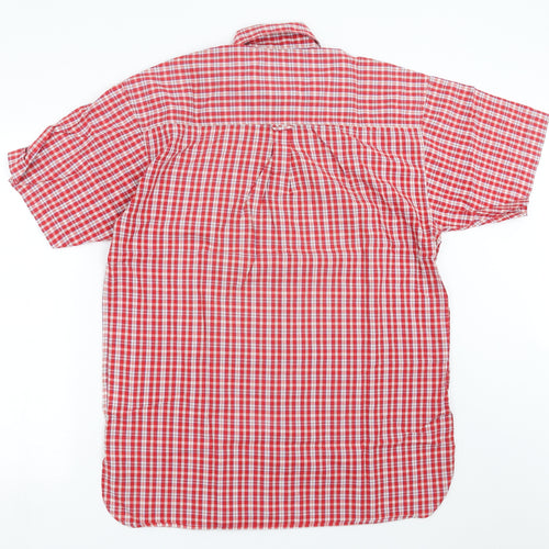 Kickers Mens Red Plaid   Button-Up Size S