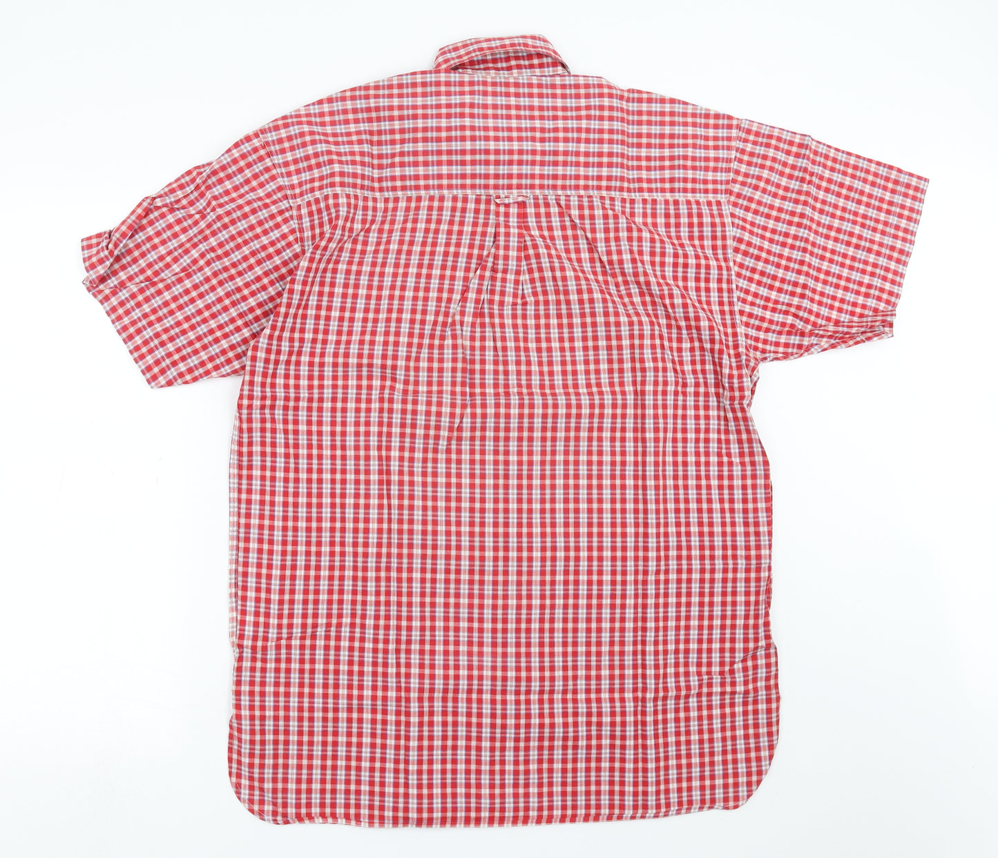 Kickers Mens Red Plaid   Button-Up Size S