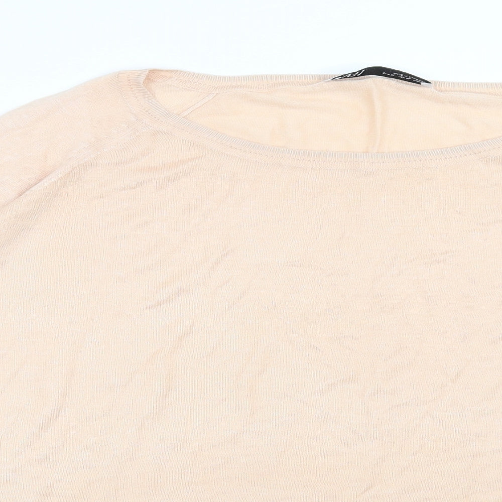 Zara Womens Pink   Pullover Jumper Size XL