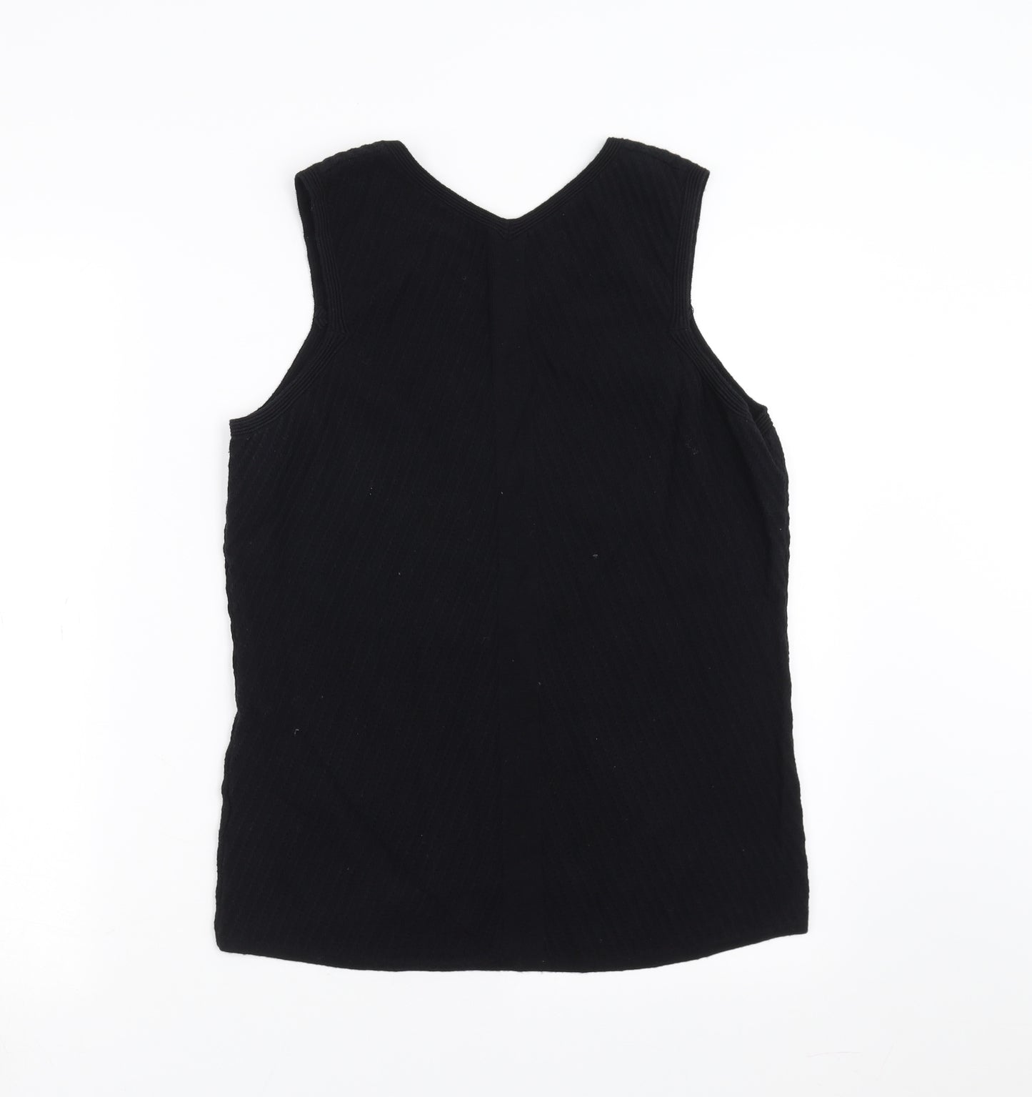 NEXT Womens Black Geometric Knit Pullover Jumper Size 12