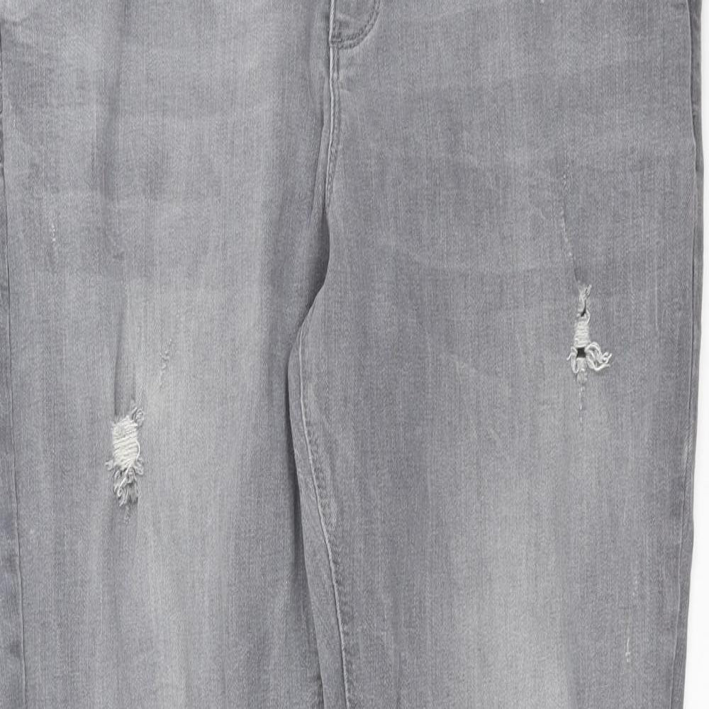 Primark Womens Grey  Denim Skinny Jeans Size 16 L30 in