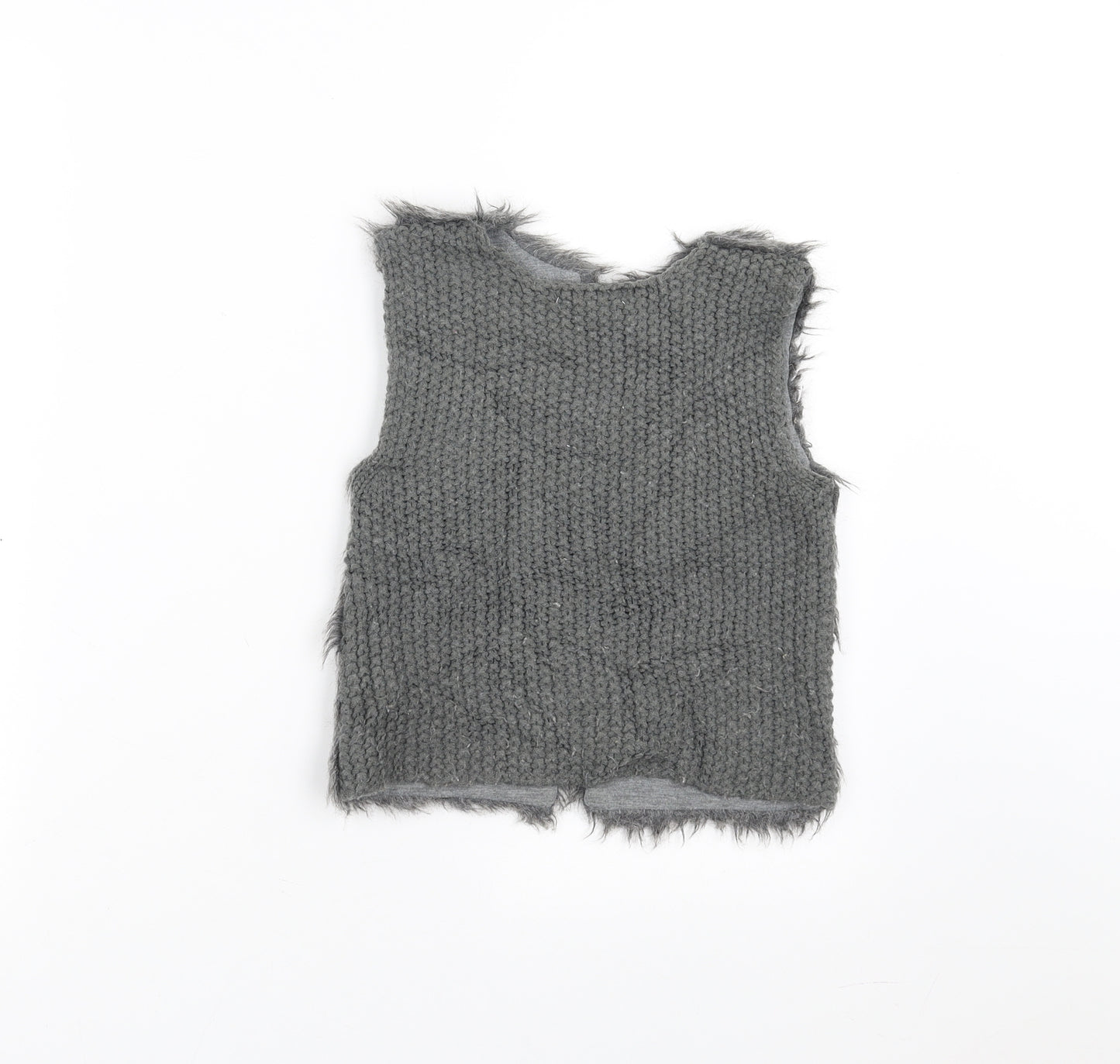 Primark Girls Grey  Knit Gilet Jacket Size 4-5 Years