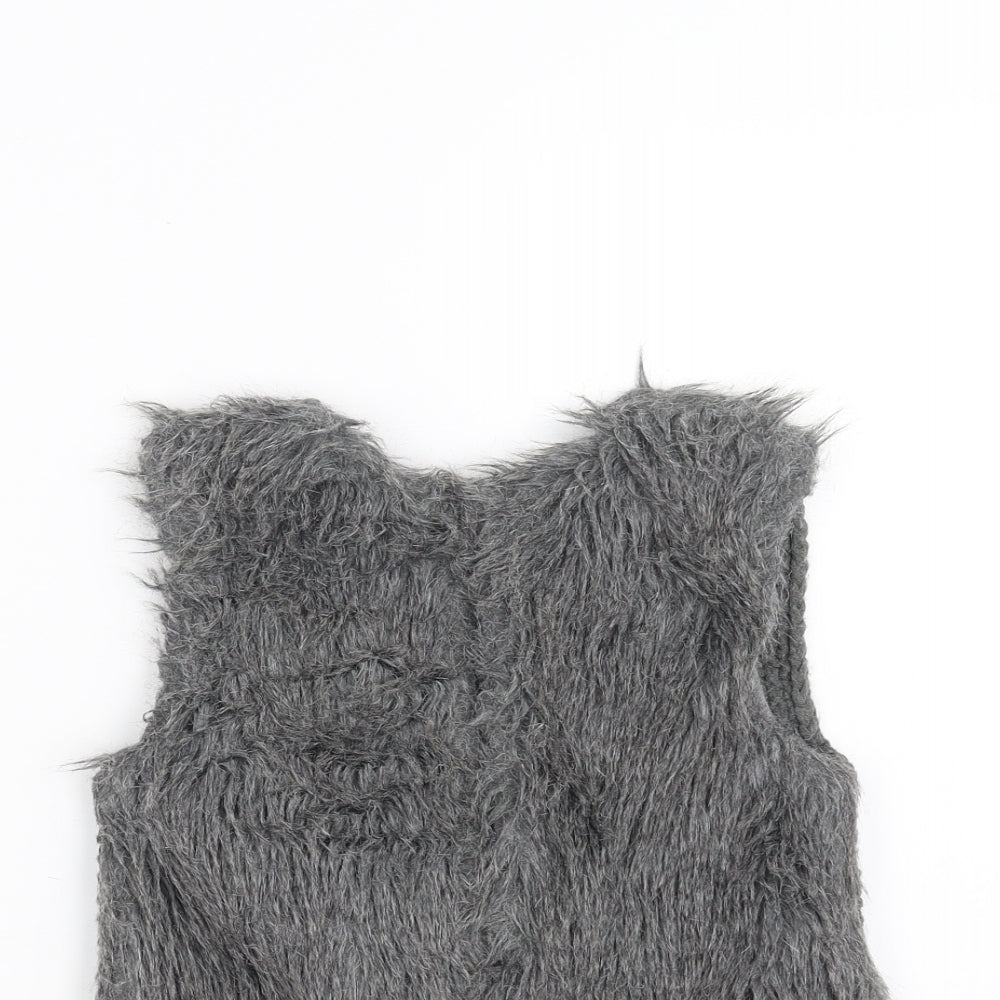 Primark Girls Grey  Knit Gilet Jacket Size 4-5 Years