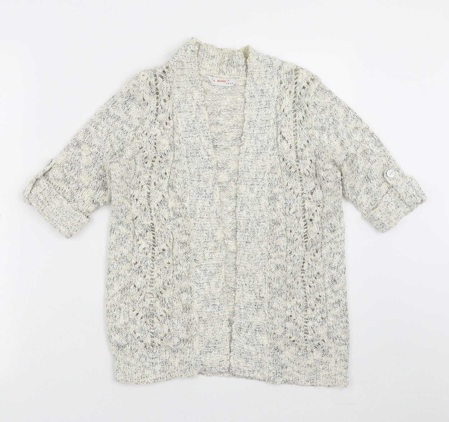 BHS Womens Beige  Knit Cardigan Jumper Size 8