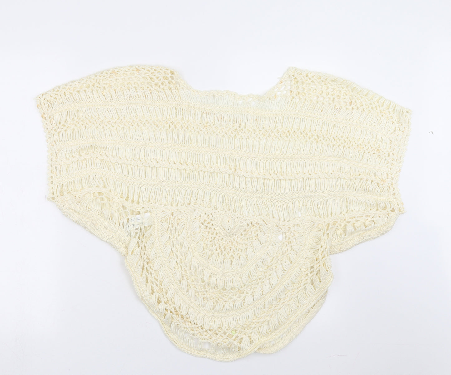 Zara Womens Yellow Geometric  Pullover Jumper Size M