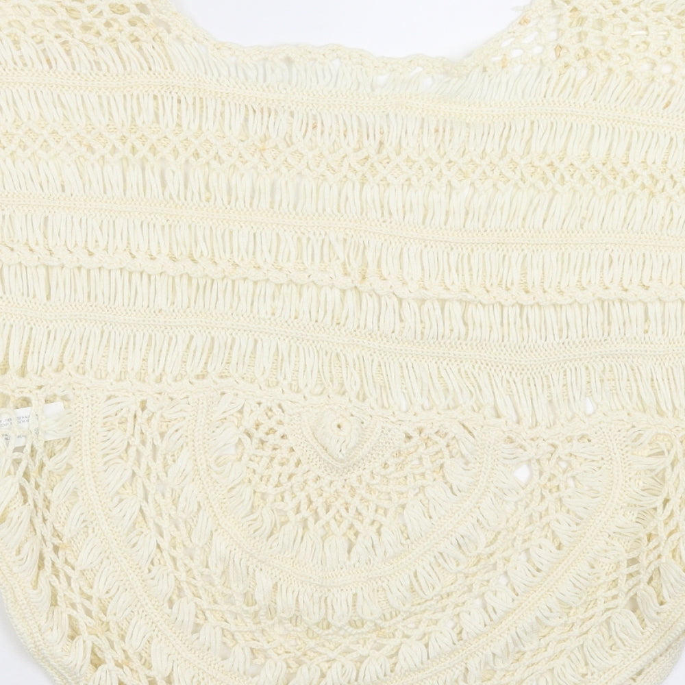 Zara Womens Yellow Geometric  Pullover Jumper Size M