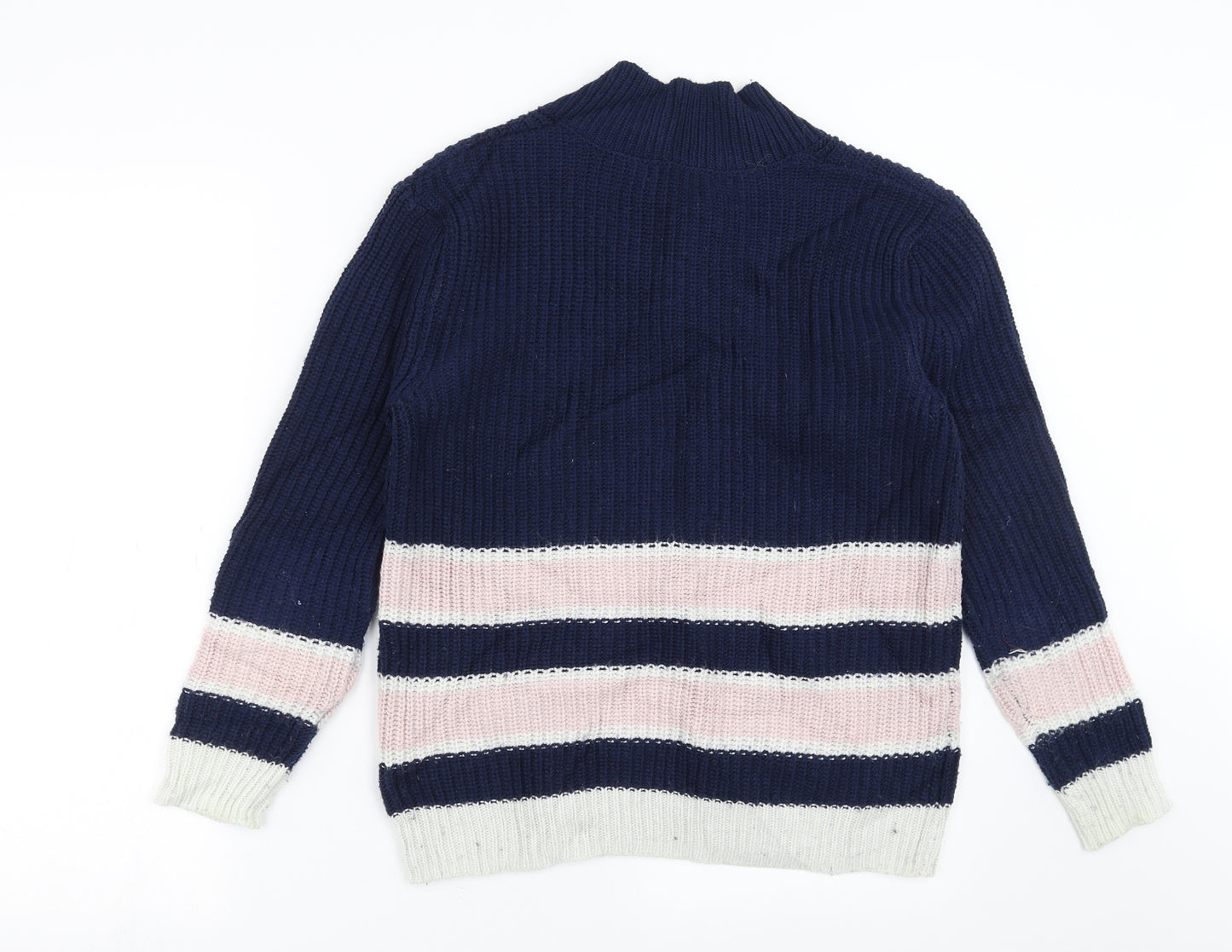 Marks and Spencer Womens Blue Striped Knit Pullover Jumper Size XS