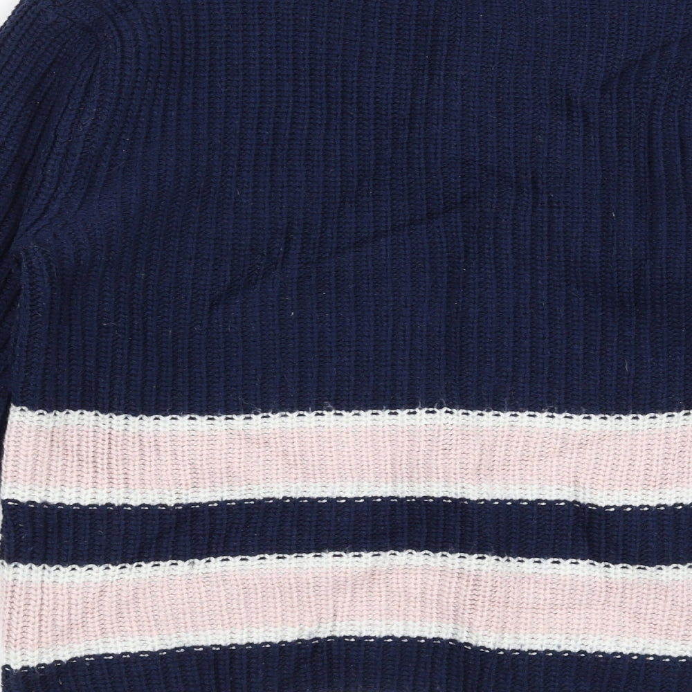 Marks and Spencer Womens Blue Striped Knit Pullover Jumper Size XS