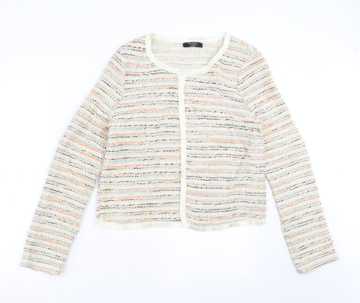 George Womens Multicoloured Striped  Cardigan Jumper Size 14