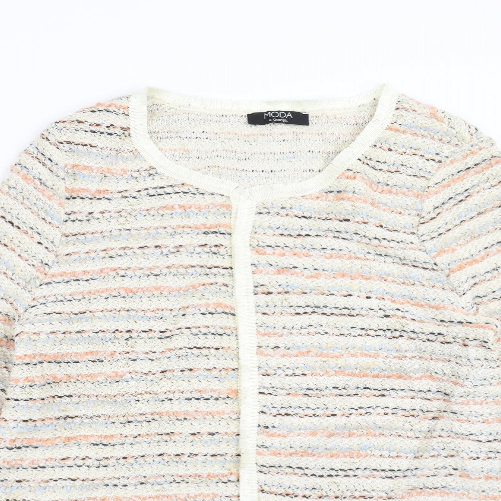 George Womens Multicoloured Striped  Cardigan Jumper Size 14