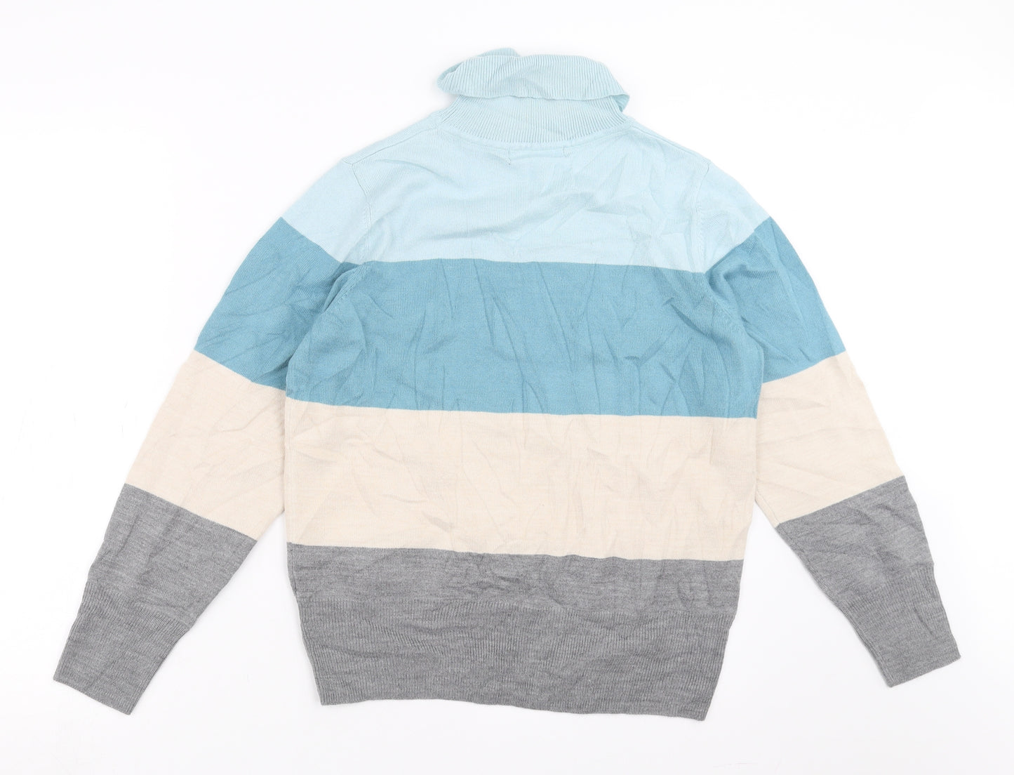 Marks and Spencer Womens Blue  Knit Pullover Jumper Size 14  - Colour Block