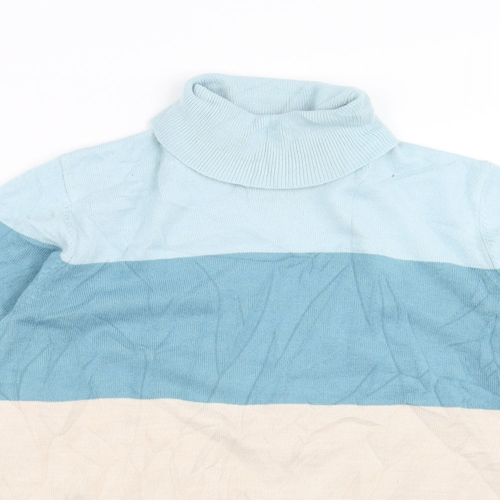 Marks and Spencer Womens Blue  Knit Pullover Jumper Size 14  - Colour Block