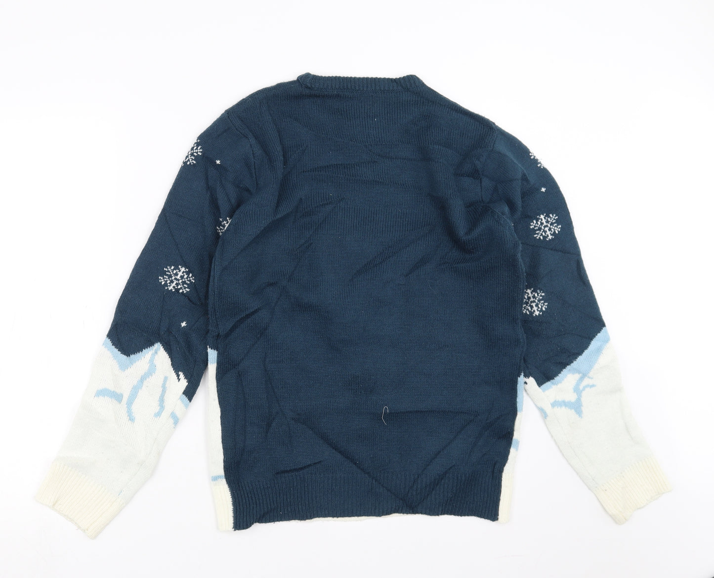 Primark Mens Blue  Knit Pullover Jumper Size S  - chrismas jumper