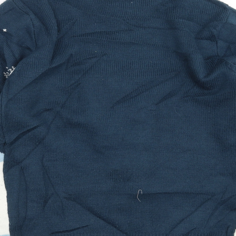 Primark Mens Blue  Knit Pullover Jumper Size S  - chrismas jumper