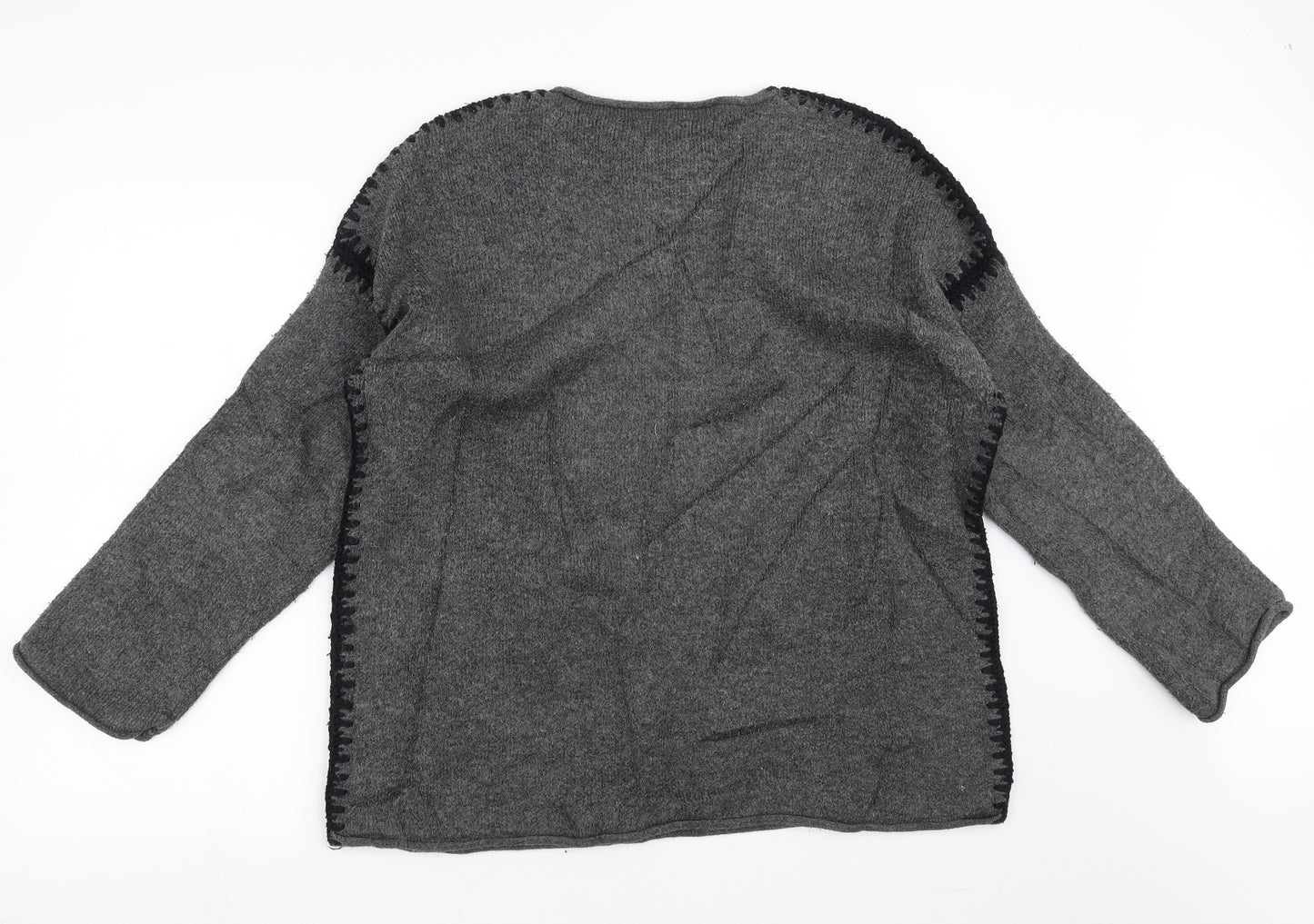 Zara Womens Grey  Knit Pullover Jumper Size M