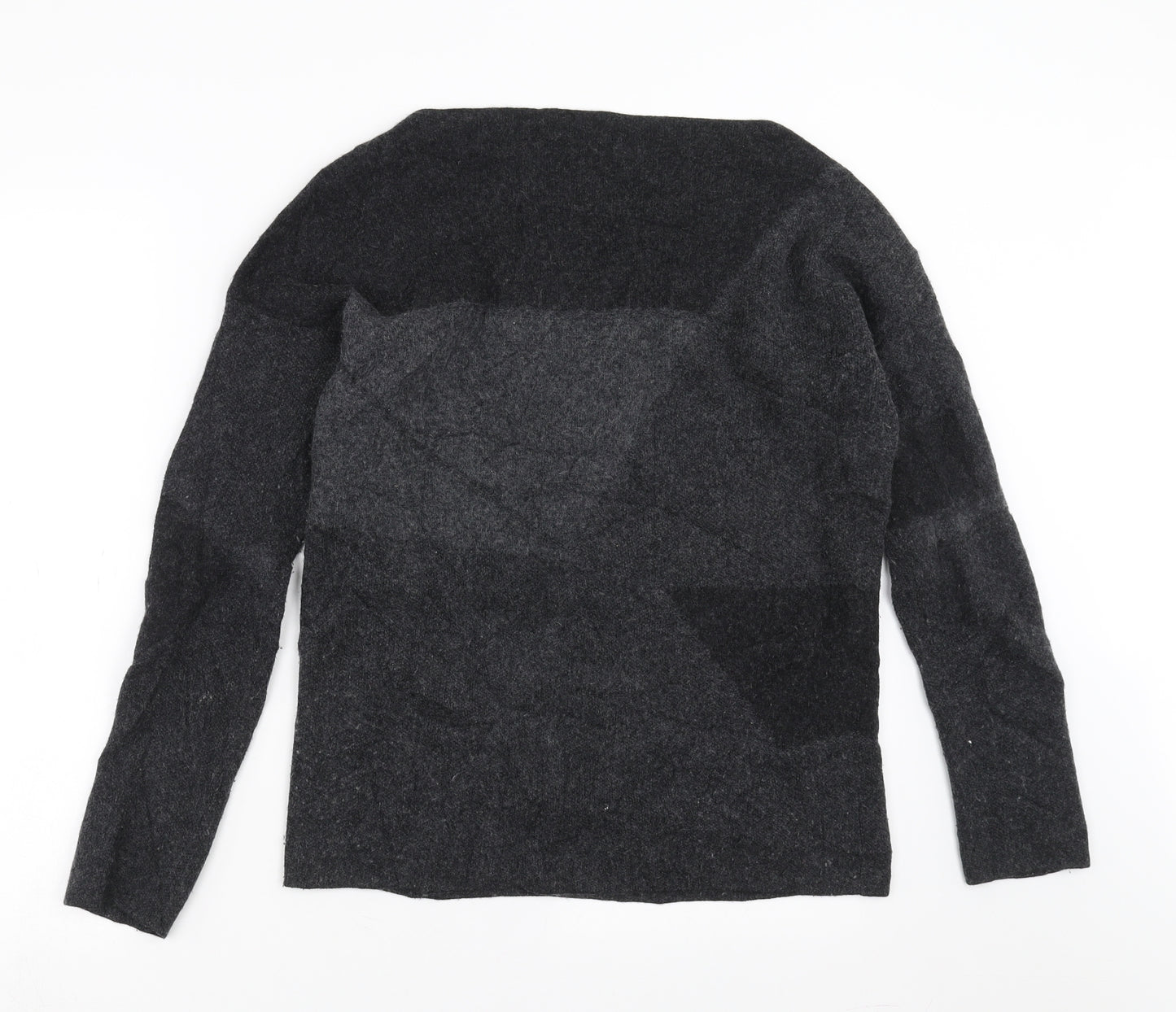 Vince Womens Grey Geometric Knit Pullover Jumper Size XS