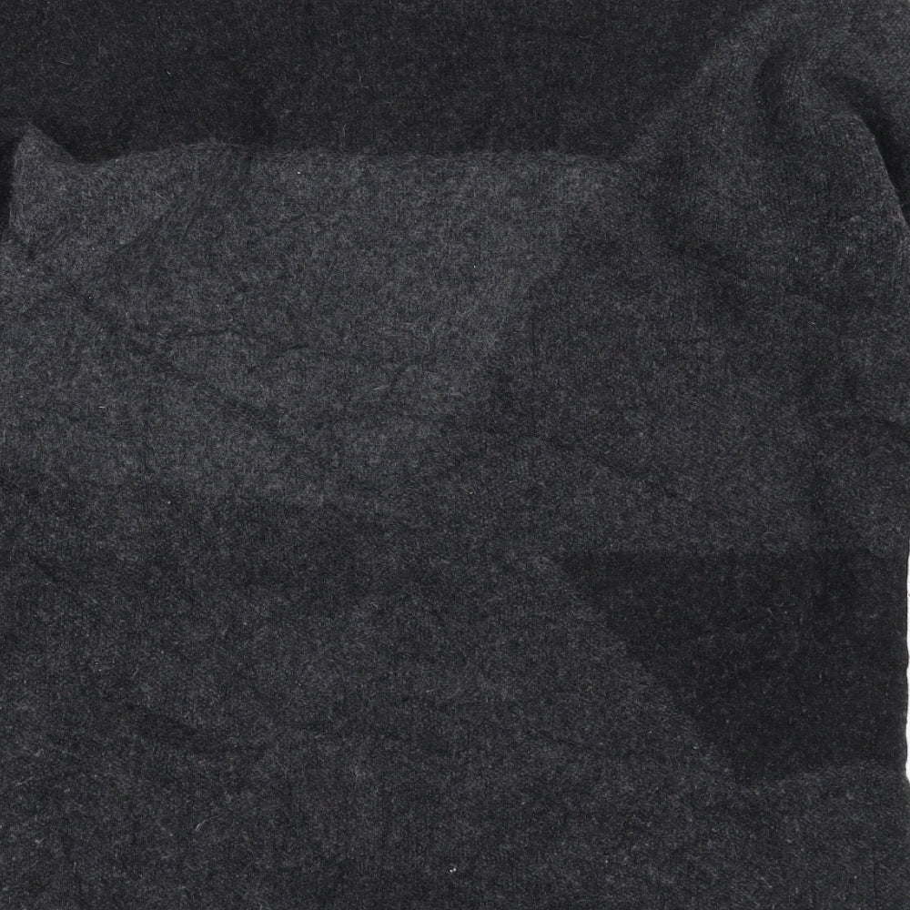 Vince Womens Grey Geometric Knit Pullover Jumper Size XS