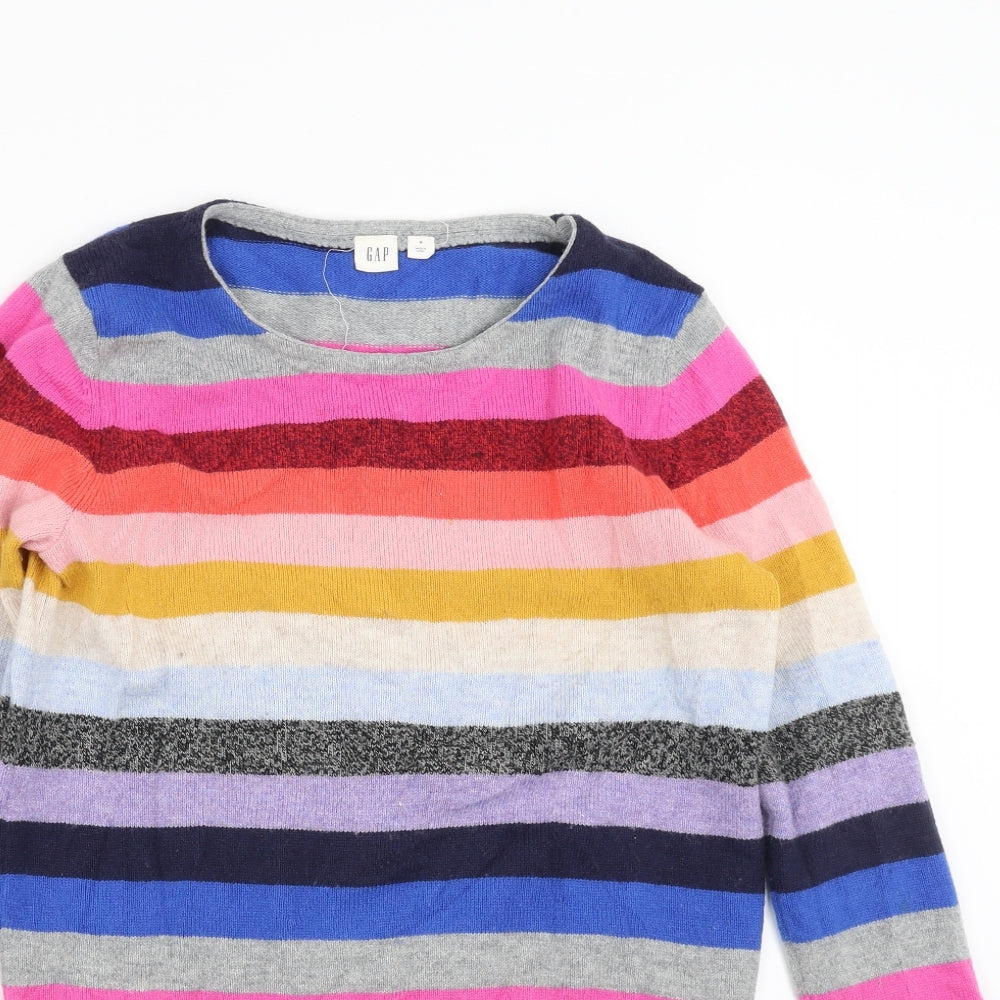 Gap Womens Multicoloured Striped Knit Pullover Jumper Size S