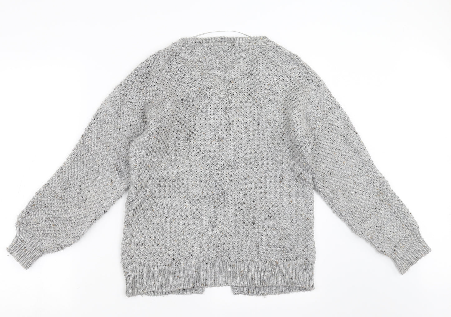 Primark Womens Grey  Knit Cardigan Jumper Size 14