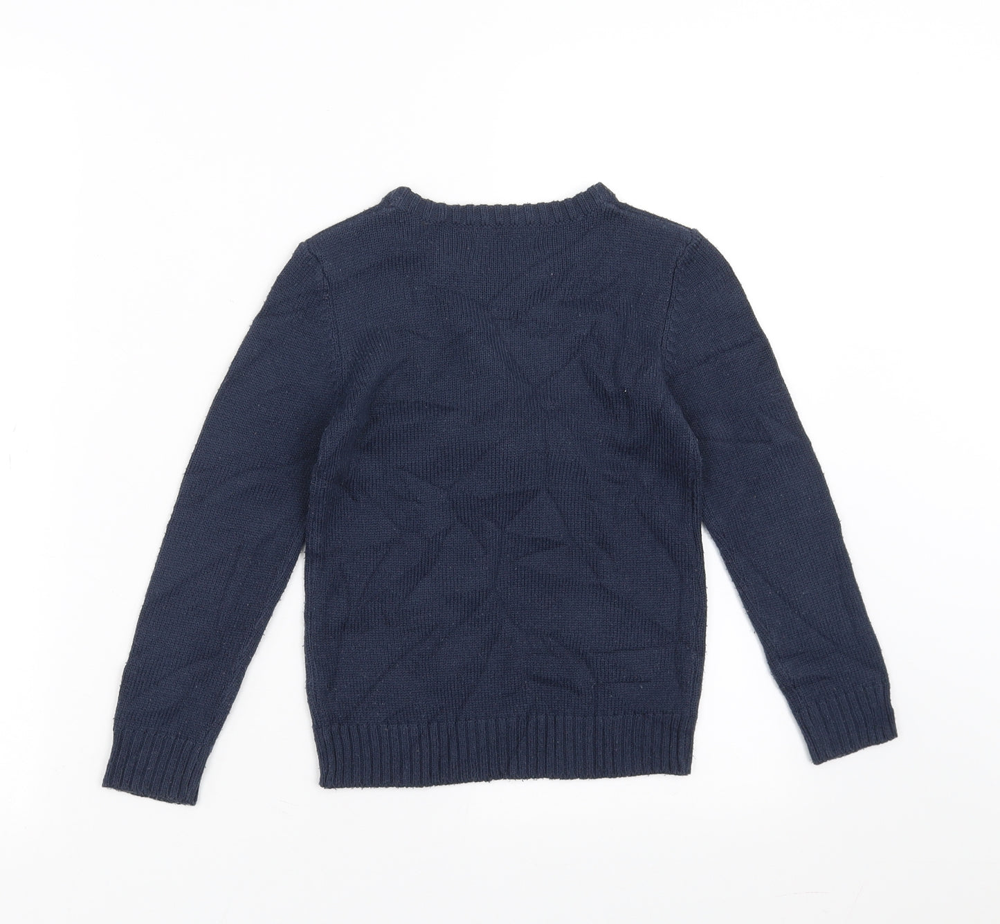 PEP&CO Boys Blue  Knit Pullover Jumper Size 5-6 Years  - Christmas jumper