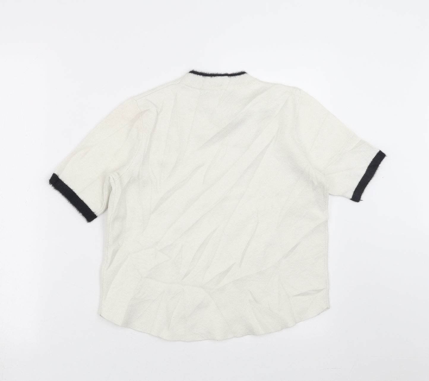 Zara Knit Womens Ivory  Knit Pullover Jumper Size S