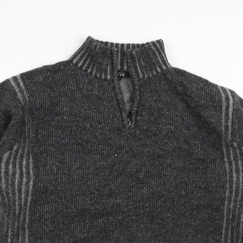 Thomas Nash Mens Grey  Knit Pullover Jumper Size M