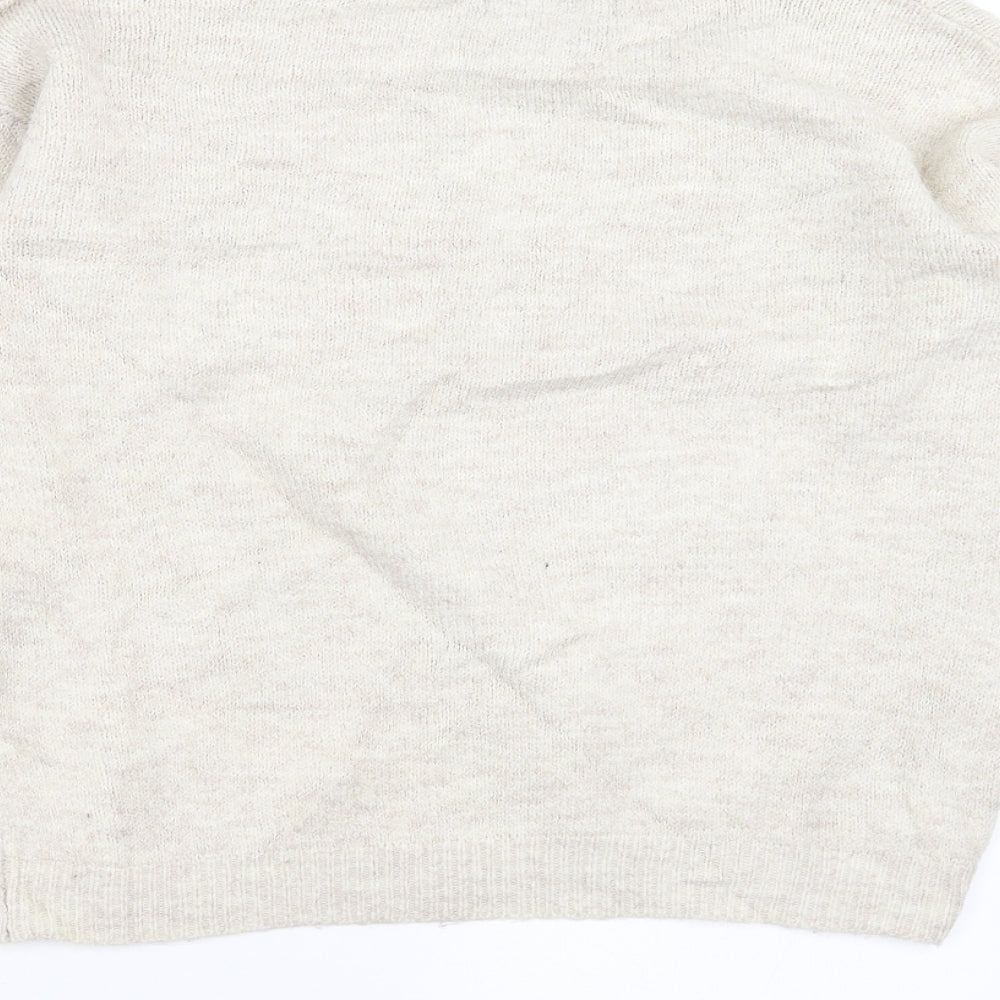 Primark Womens Beige  Knit Pullover Jumper Size S  - Penguin Christmas Jumper