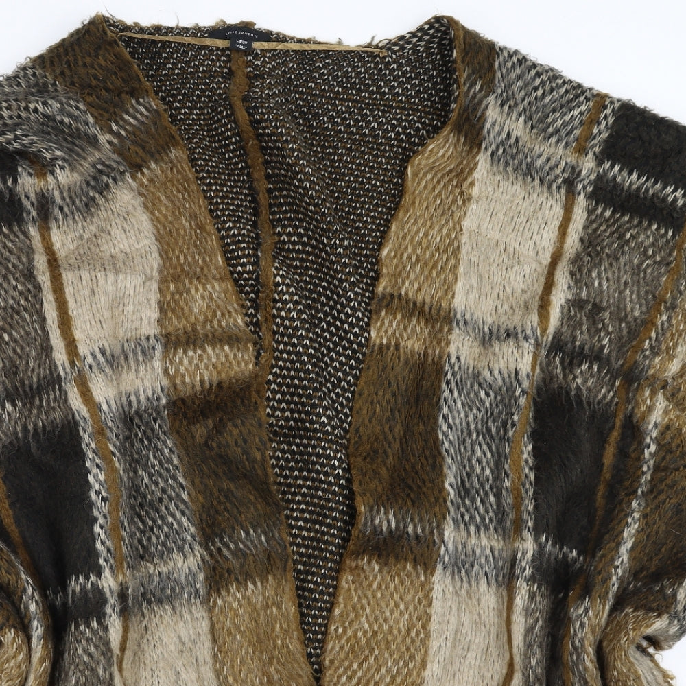 Primark Womens Brown Check  Wrap Jumper Size L