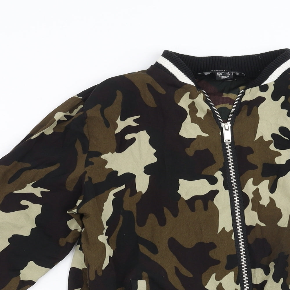 Primark Womens Green Camouflage  Jacket  Size 6