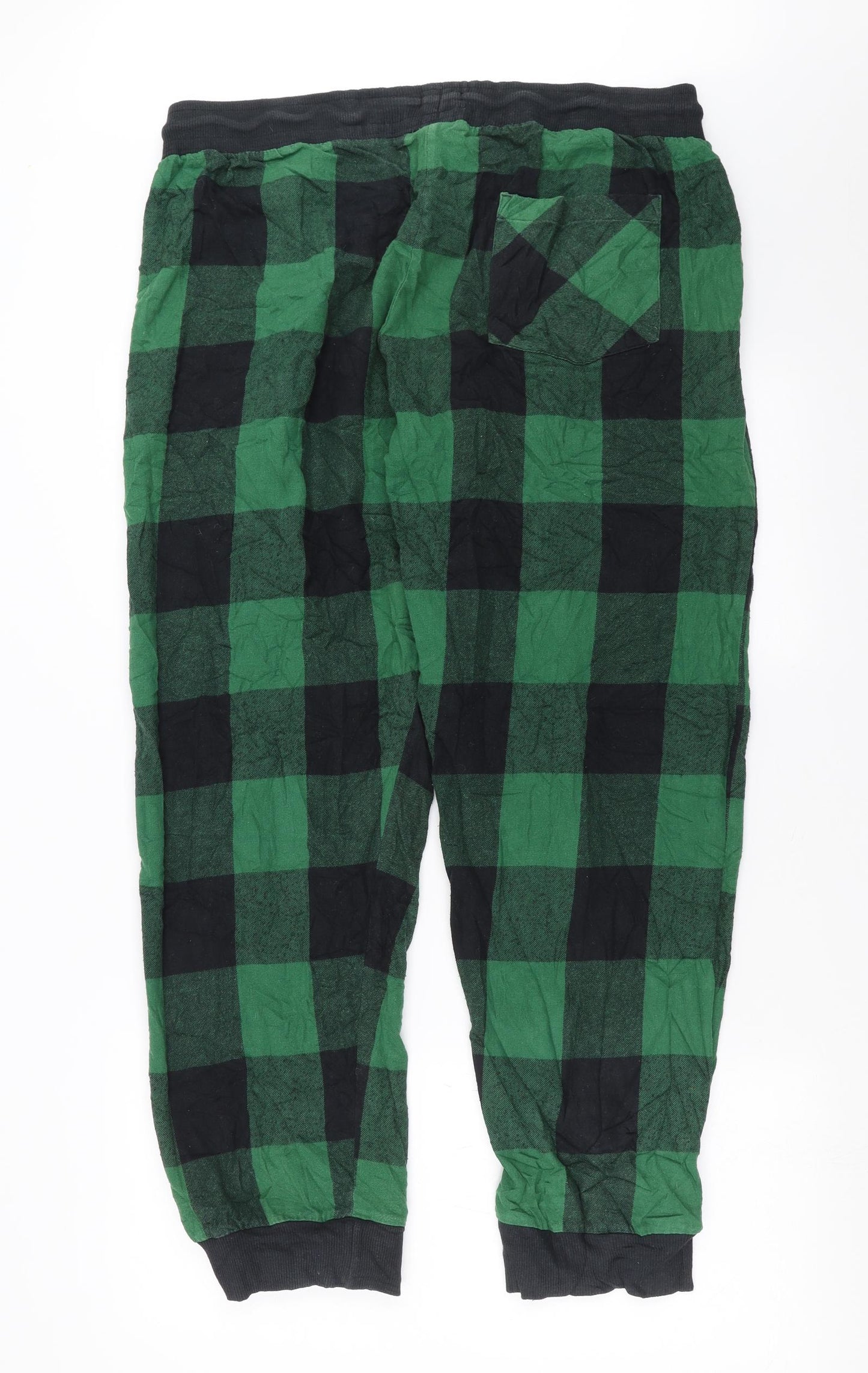 F&F Mens Green Check   Pyjama Pants Size 2XL