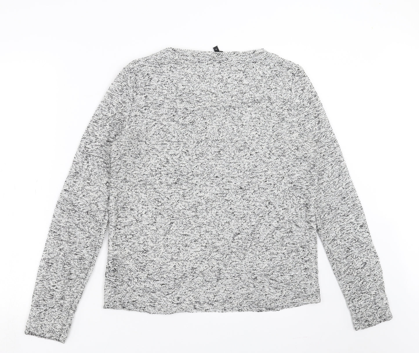 NEXT Womens Grey   Pullover Jumper Size 12  - crochet detail